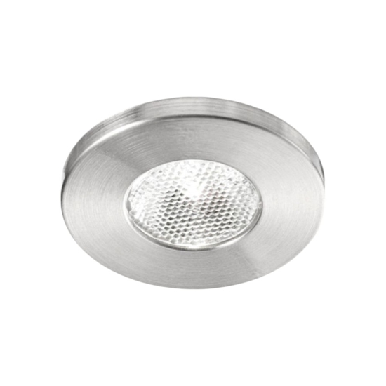 Faretto da incasso led gea luce glam 3w 3000k rotondo nichel