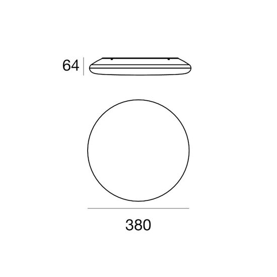 Plafoniera da esterno ip54 led 2700k 3000k 4000k linea light switch