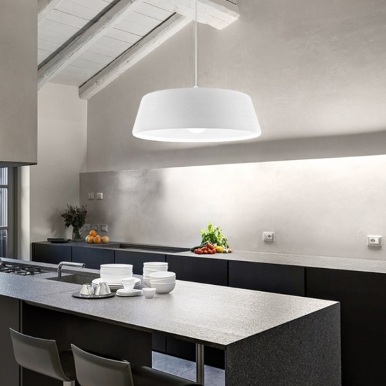 Lampadario cucina moderna bianco gea luce blanca