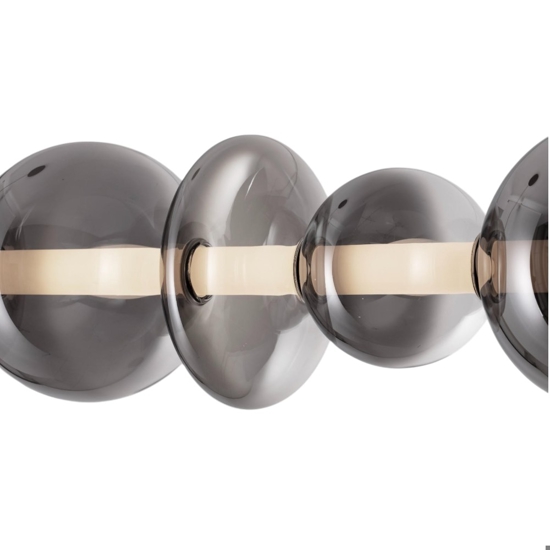 Lampadario orizzontale moderno con sfere di vetro per soggiorno