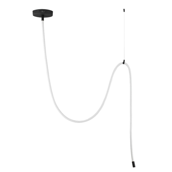 Lampadario moderno tubo di silincone led 33w 3000k dimmerabile