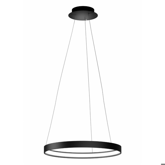 Anello sforzin lampadario moderno cerchio nero per salotto