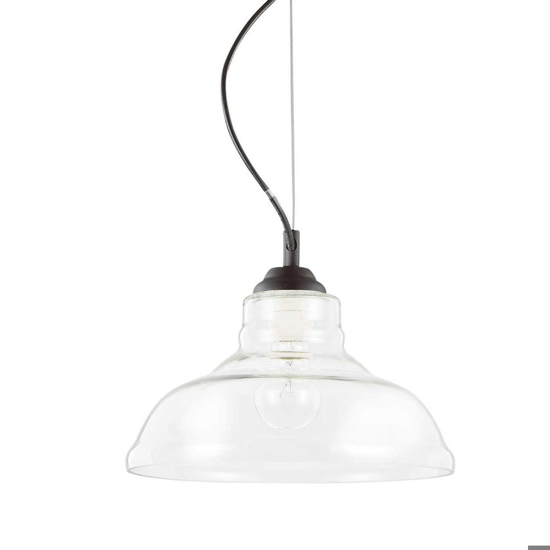 Bistro sp1 plate ideal lux lampada a sospensione vetro trasparente
