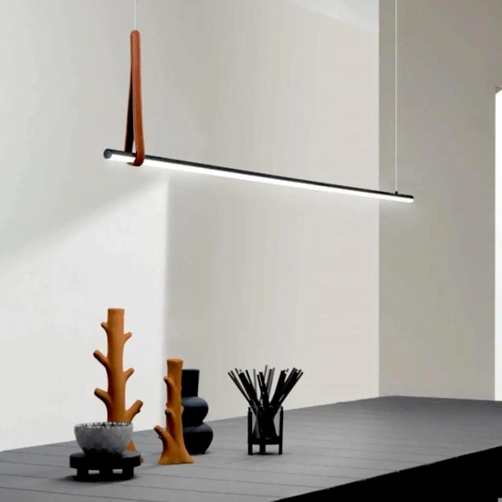 Ondaluce so regoli 110 lampadario nero led per tavolo da pranzo