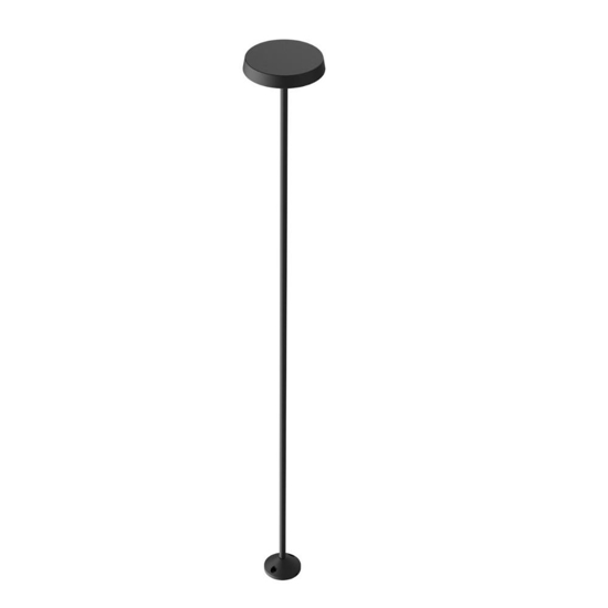 Lampione moderno da giardino linea light pistillo nero led ip65