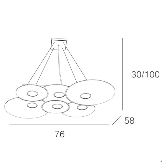 Lampadario per soggiorno moderno toplight cloud sabbia
