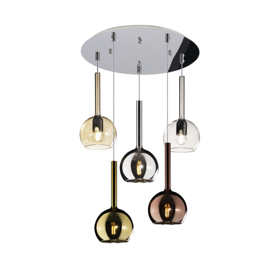 Lampadario per soggiorno moderno vetri multicolor top light