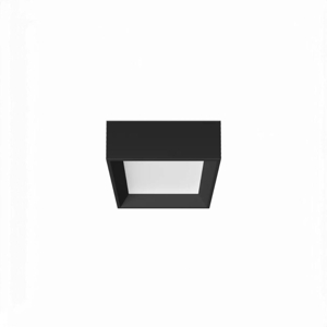 Linea light tara mini plafoniera moderna quadrata nera led 2700k ip40