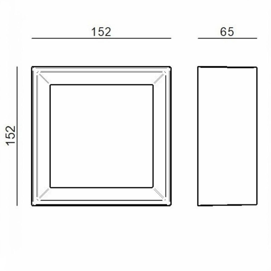 Linea light tara mini plafoniera moderna quadrata nera led 2700k ip40