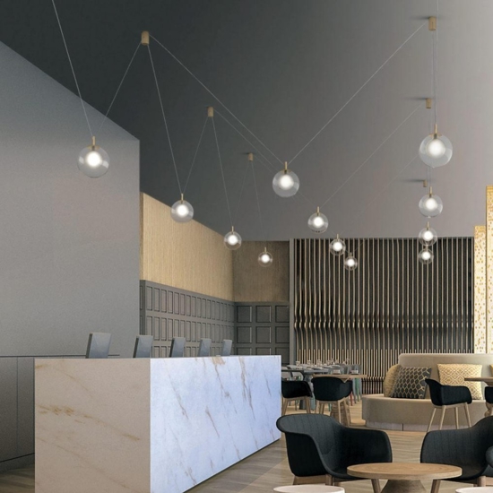 Lampadario oro aladino miloox moderno