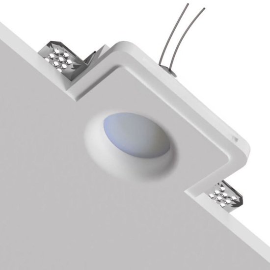 Faretto da incasso tondo di gesso per controsoffitto