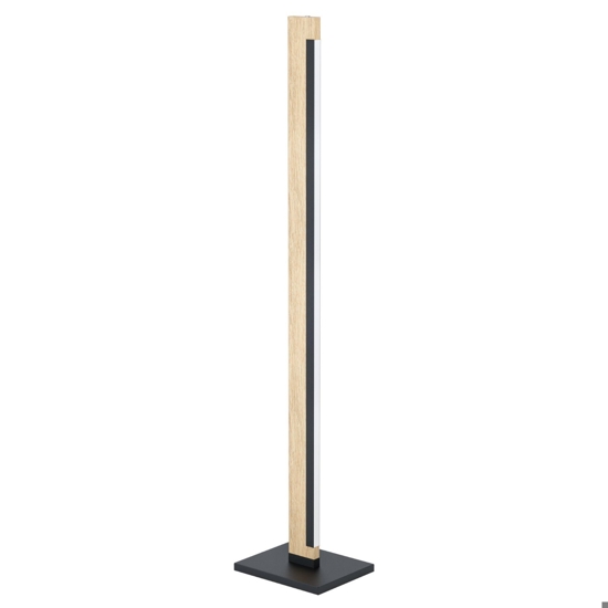 Lampada da terra di legno moderna led 19w 3000k dimmerabile