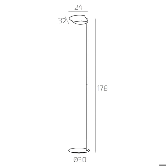 Piantana lampada da terra moderna grigio top light