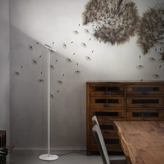 Linea light joshua lampada da terra moderna led 25w 3000k orientabile bianca