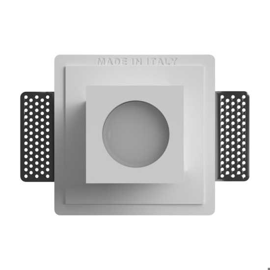 Faretto in gesso quadrato da incasso a soffitto sporgente Faretto in gesso quadrato da incasso a soffitto sporgente