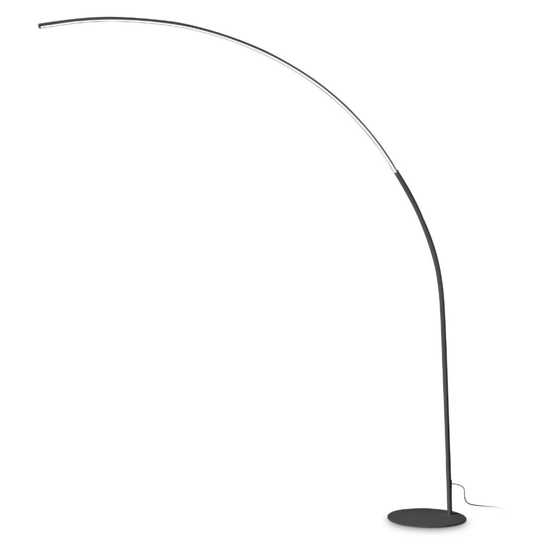 Comet pt ideal lux lampada ad arco led 30w 3000k dimmerabile nera