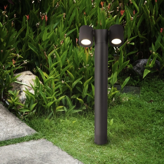 Maytoni wall strett lampione nero da giardino moderno luci orientabili