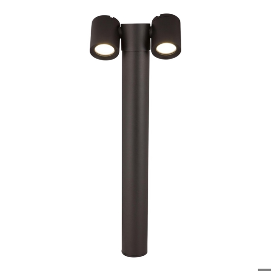 Maytoni wall strett lampione nero da giardino moderno luci orientabili