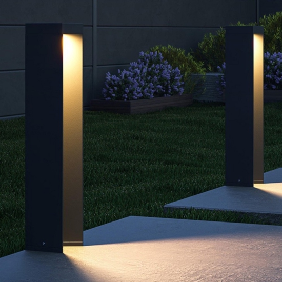 Maytoni essen lampione moderno antracite per giardino led 9w 4000k