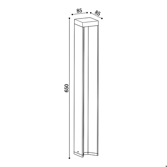 Maytoni essen lampione moderno antracite per giardino led 9w 4000k