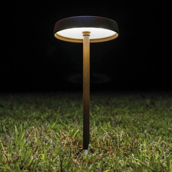 Lampioncino da esterno linea light pistillo nero led 3000k ip65