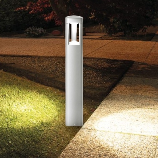 Gea luce janet lampione da giardino moderno grigio