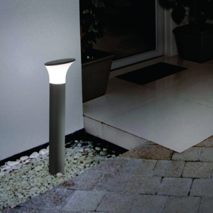 Lampione nero moderno da giardino ondaluce plt ares ip54