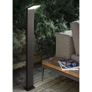 Style pt h100 lampione da giardino led 9w 4000k antracite ideal lux