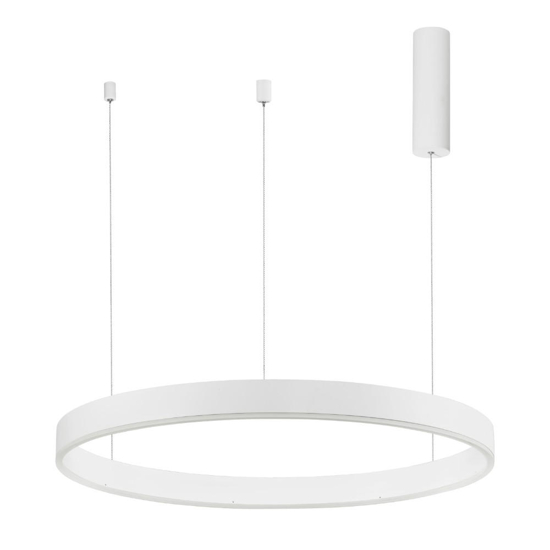 Lampadario cerchio bianco 80cm led 50w 2700k a 6000k dimmerabile