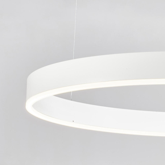 Lampadario cerchio bianco 80cm led 50w 2700k a 6000k dimmerabile