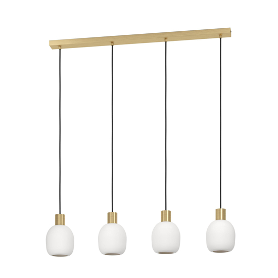 Lampadario moderno binario 4 luci oro da tavolo