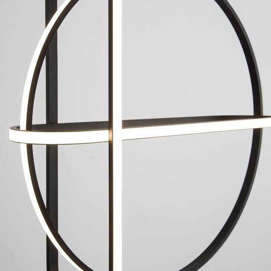 Lampadario nero per soggiorno moderno led 49w 3000k