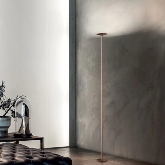 Lampada da terra led 3000k moderna linea light poe terracotta