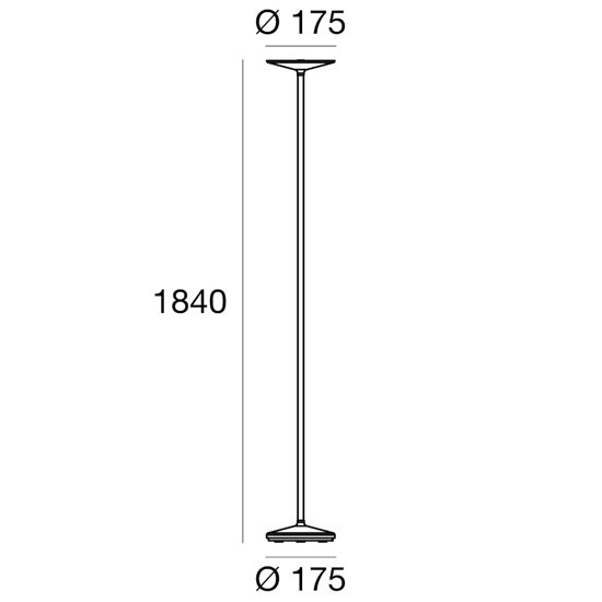 Lampada da terra led 3000k moderna linea light poe terracotta