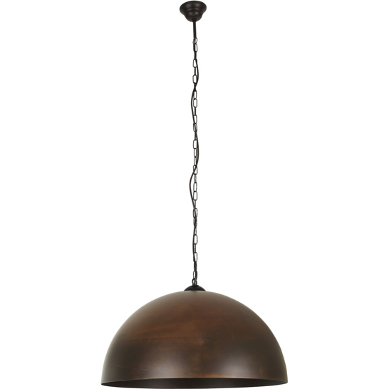 Lampadario per cucina vintage cupola marrone corten