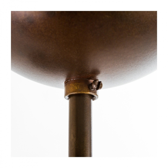 Lampadario per cucina vintage cupola marrone corten