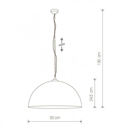 Lampadario per cucina vintage cupola marrone corten