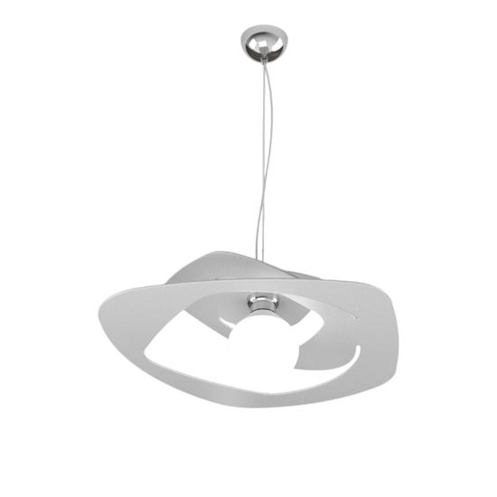 Lampadario per cucina 65cm moderna grigio toplight warped