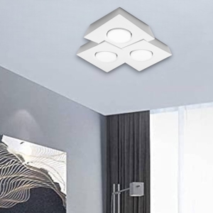 Plafoniera bianca gesso moderna sforzin anchise