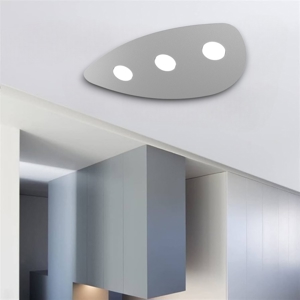 Plafoniera da cucina grigia 3 luci shape toplight