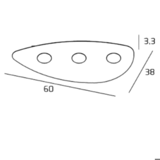 Plafoniera da cucina grigia 3 luci shape toplight
