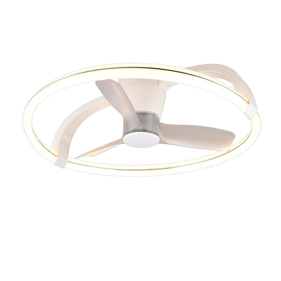 Ventilatore a plafoniera da soffitto bianco con telecomando led