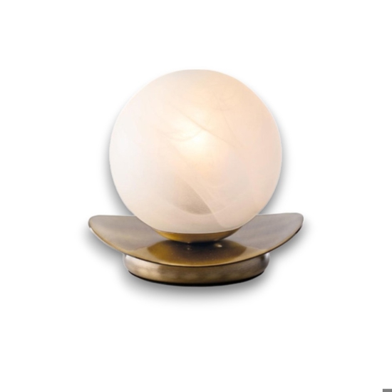 Abat jour camera da letto bronzato sfera vetro bianco fp ultimo pezzo