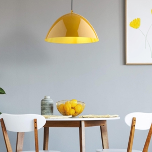 Lampadario per cucina moderna cupola ocra 34cm