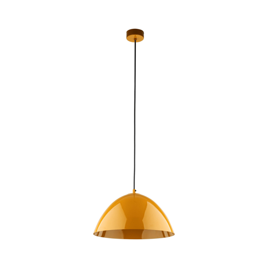 Lampadario per cucina moderna cupola ocra 34cm