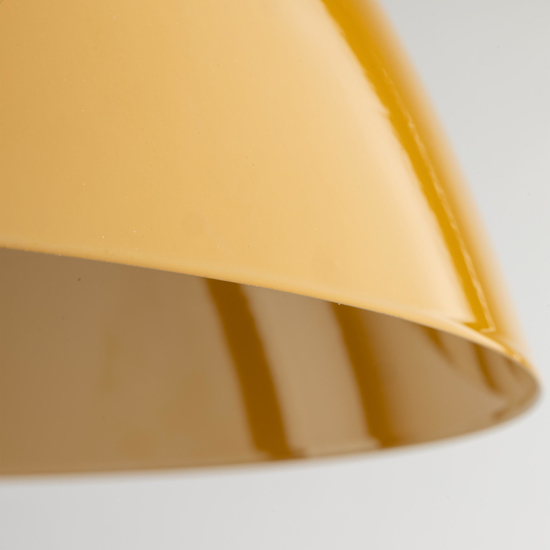 Lampadario per cucina moderna cupola ocra 34cm