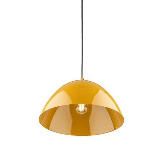 Lampadario per cucina moderna cupola ocra 34cm
