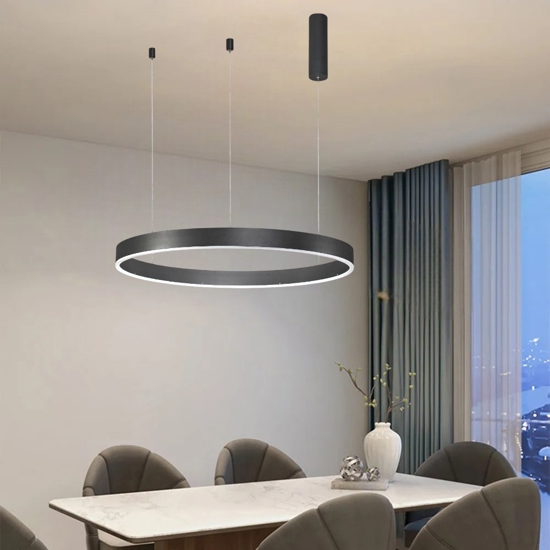 Lampadario anello 100cm led 60w 2700k a 6000k dimmerabile