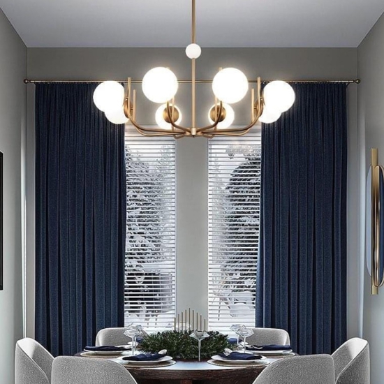 Maytoni lampadario oro ottone 8 luci per soggiorno salotto