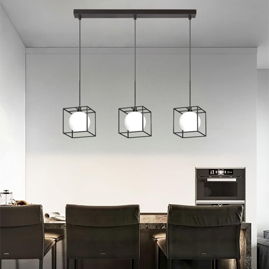Lingotto sp3 single ideal lux lampadario per soggiorno nero